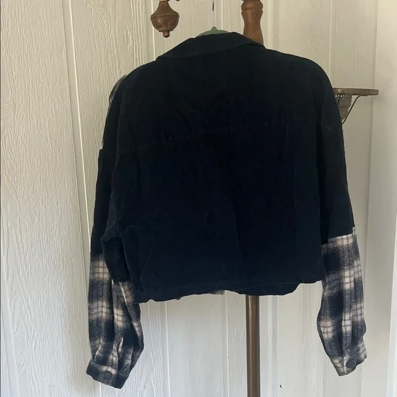 Forever 21 Dark Navy Blue Corduroy Flannel Jacket Medium - Picture 3 of 3